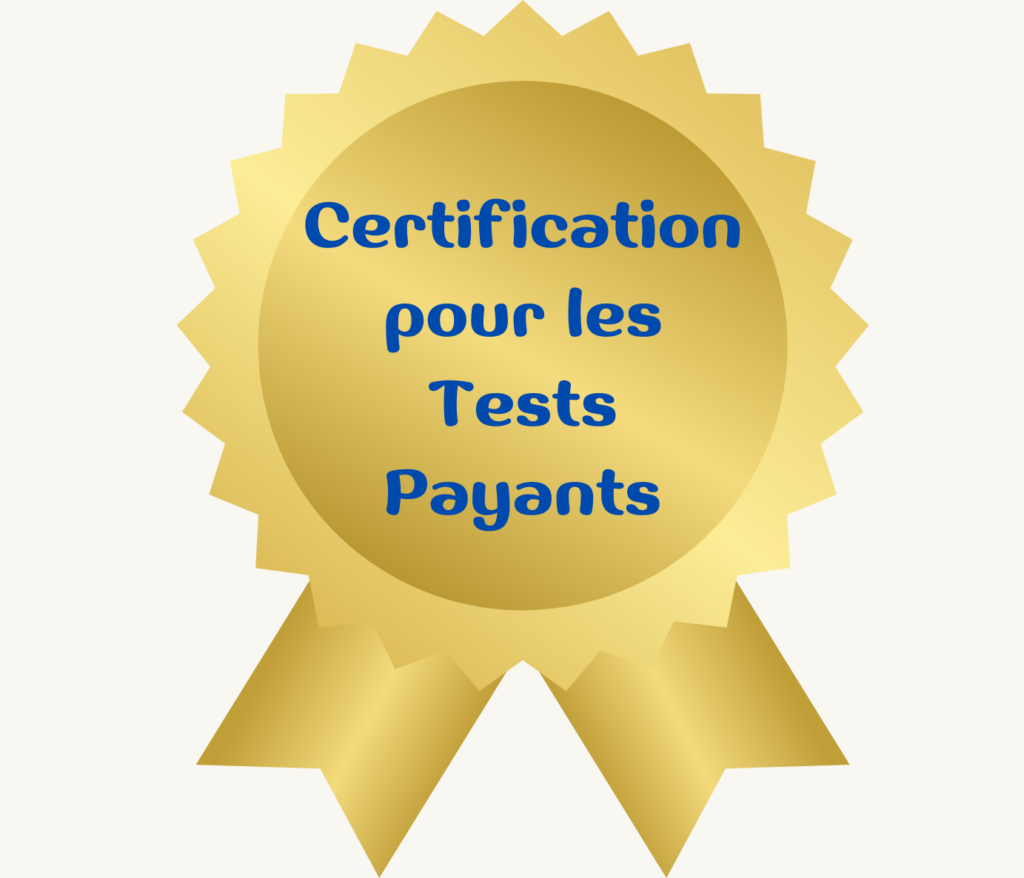 certification test payant